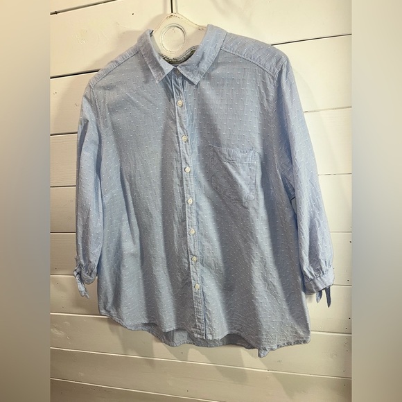 DC JEANS – Blue Striped Button-Up Shirt – Size 1X - Picture 8 of 9